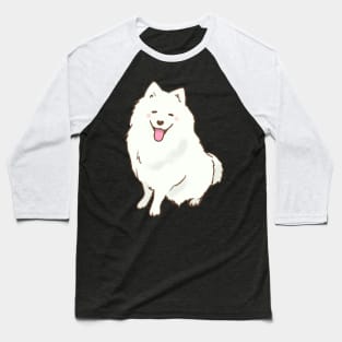 Cute samoyed smiling with tongue out Baseball T-Shirt